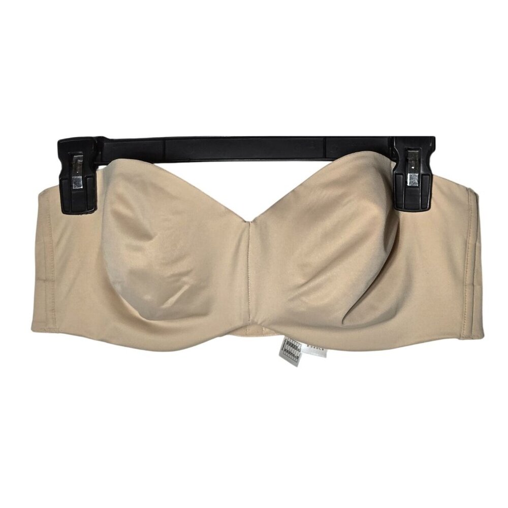 Delimira‎ Beige Strapless Bra Size 36C Nude Neutral Underwear Minimalist Tan